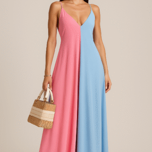 Vestido Bicolor Elegante