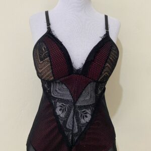 Body Feminino de Renda com Bojo Tamanho Único