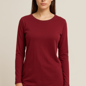 Blusa Básica Feminina Manga Longa – Azul, Preta ou Vinho