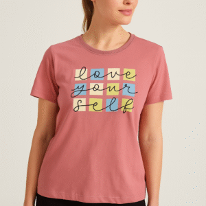T-shirt Feminina Estampada – Modelos com Frase, Laço, Coração e Margaridas | Tamanho P